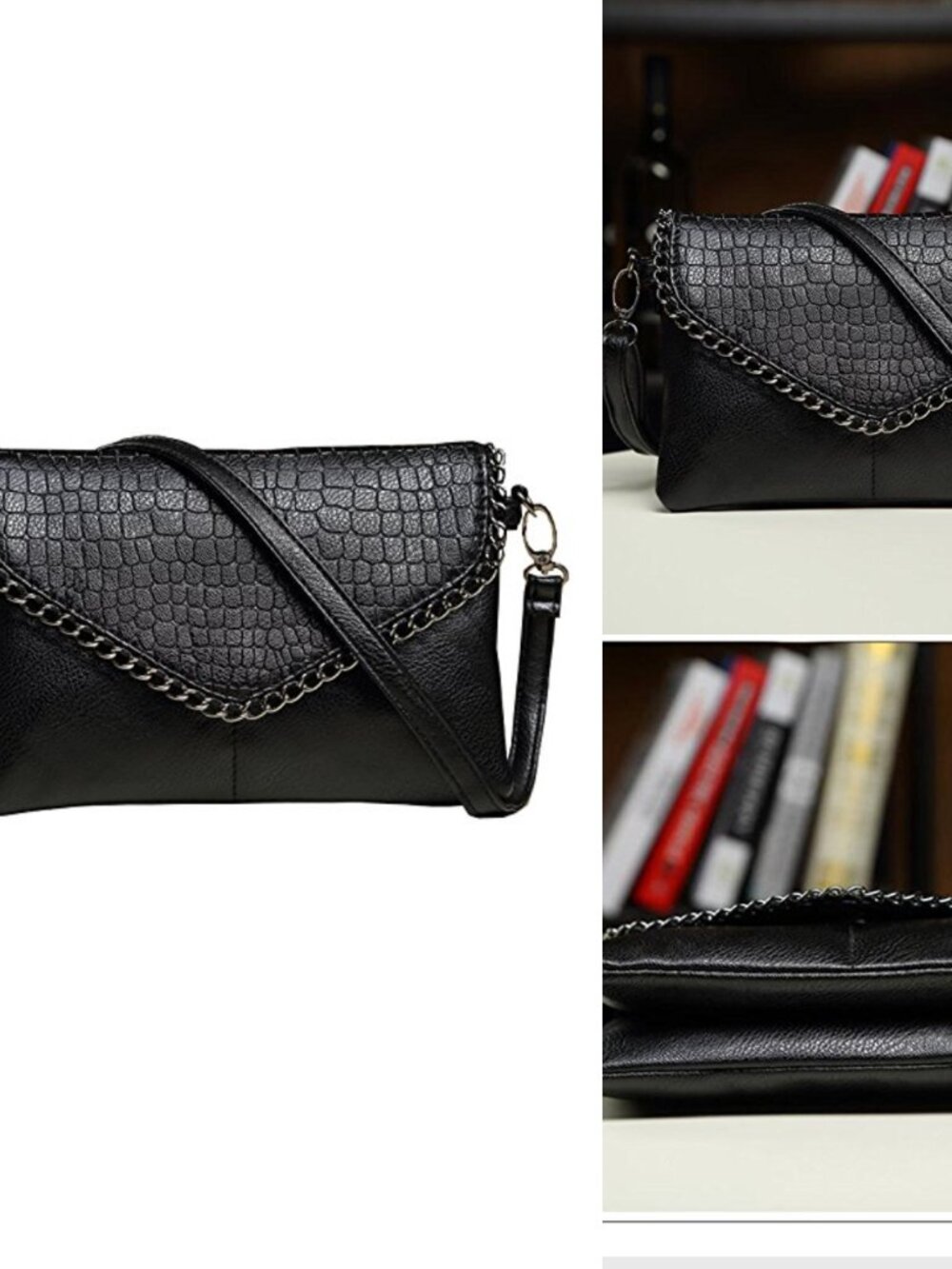 Faux Leather Women's Satchel Crossbody Messenger Shoulder Bag Purse with